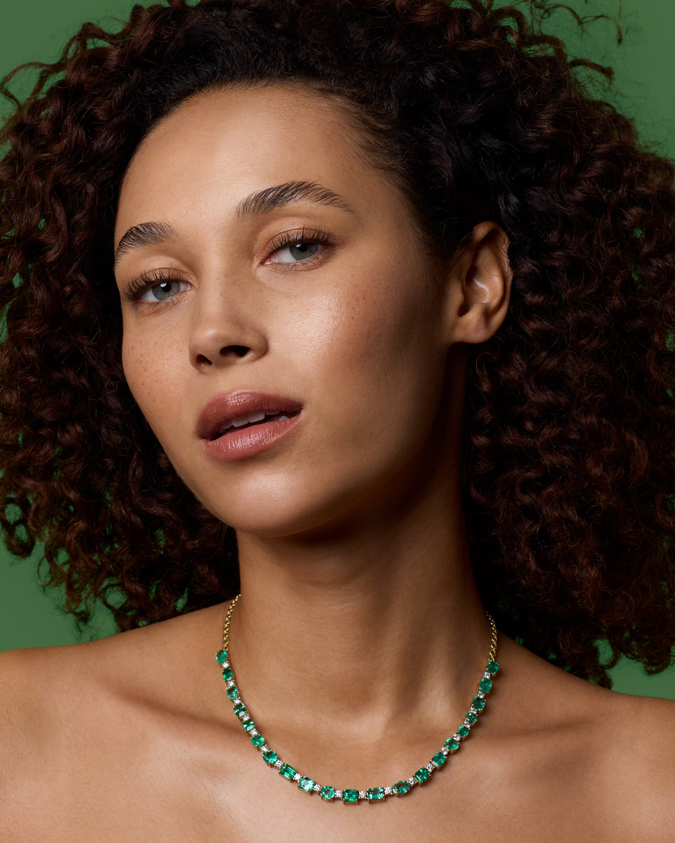 One of a Kind Diamond Gemmy Gem Link Necklace