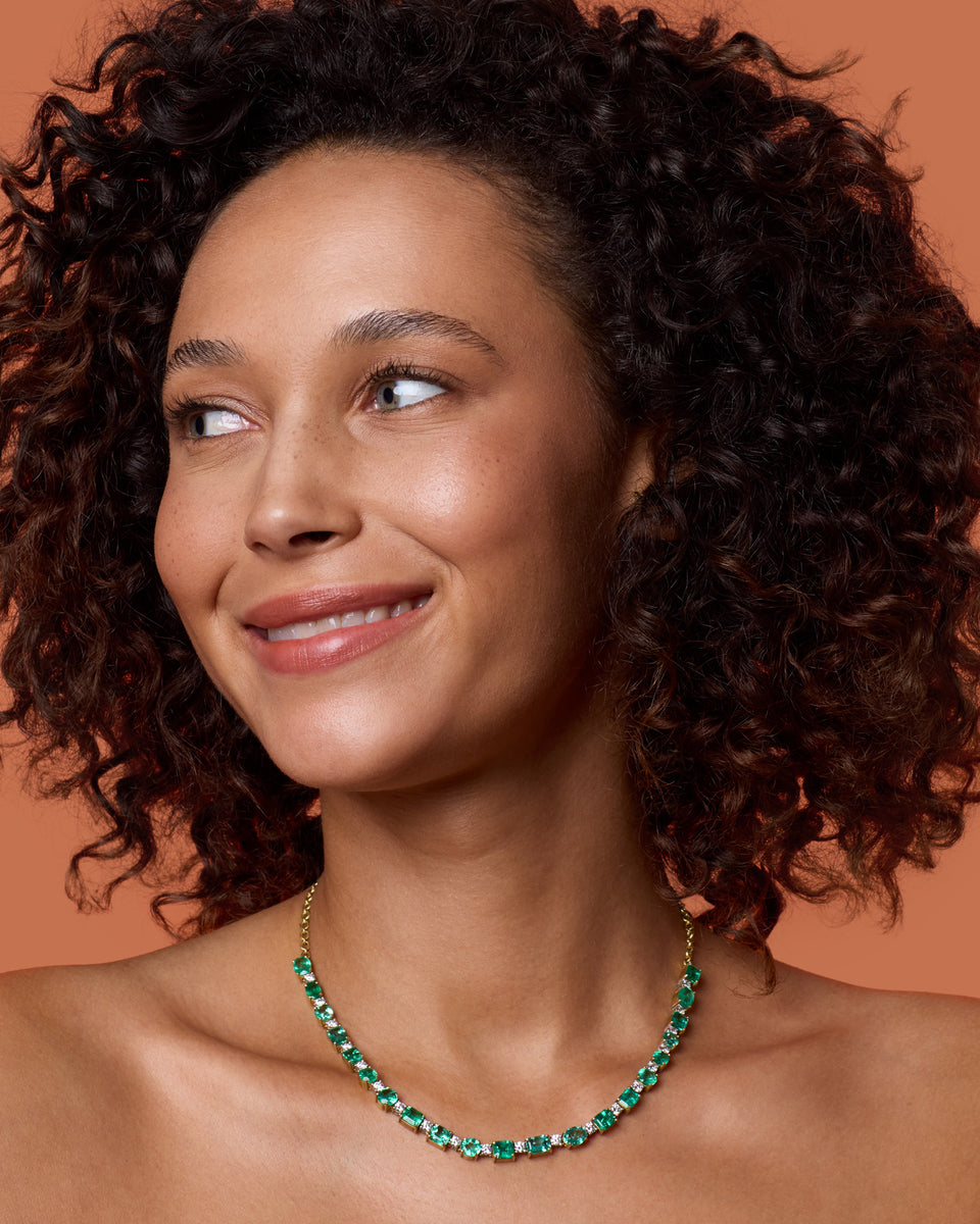 One of a Kind Diamond Gemmy Gem Link Necklace - Irene Neuwirth