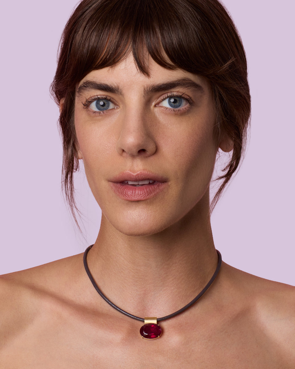 One of a Kind Fruit Leather Choker - Irene Neuwirth