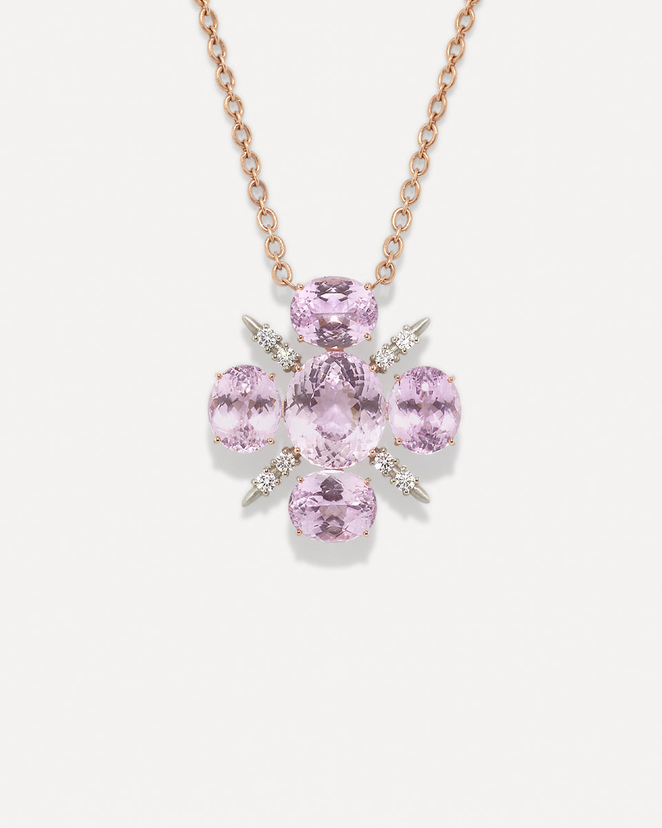 One of a Kind Gemmy Gem Diamond Starburst Necklace - Irene Neuwirth