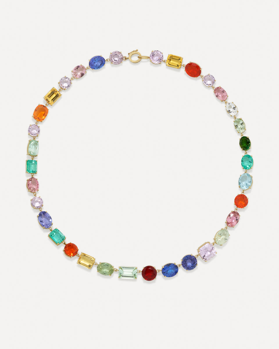 One of a Kind Gemmy Gem Link Necklace - Irene Neuwirth