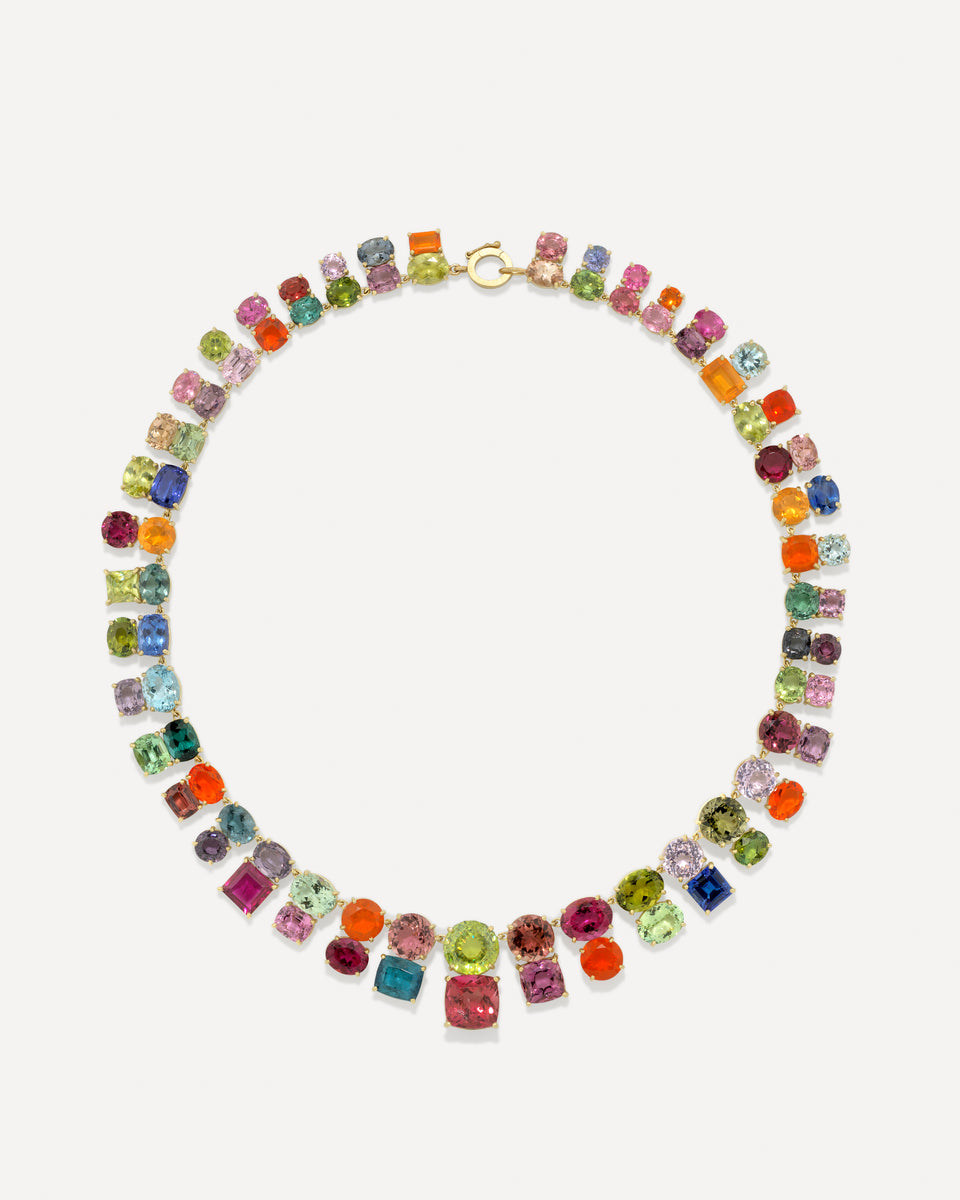 One of a Kind Gemmy Gem Double Stone Necklace - Irene Neuwirth