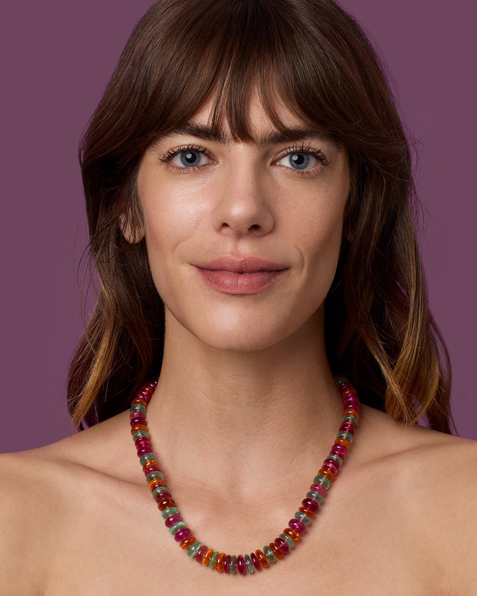 One of a Kind Smooth Beaded Candy Necklace - Irene Neuwirth