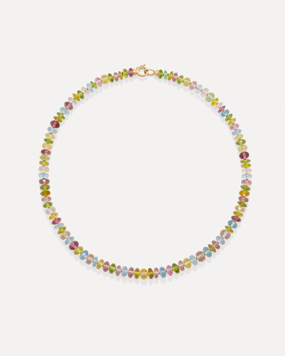 One of a Kind Faceted Beaded Candy Necklace - Irene Neuwirth