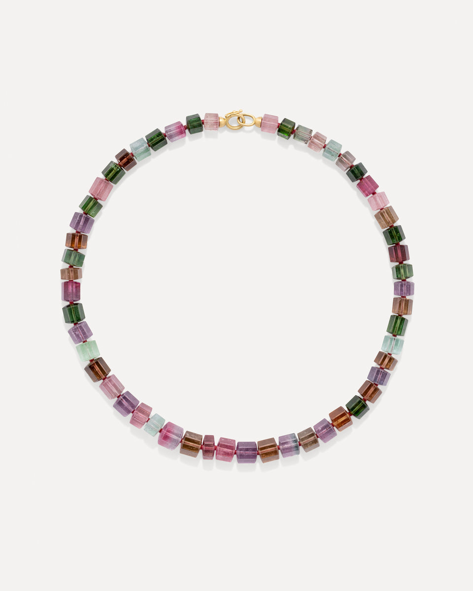 One of a Kind Hexagonal Beaded Candy Necklace - Irene Neuwirth