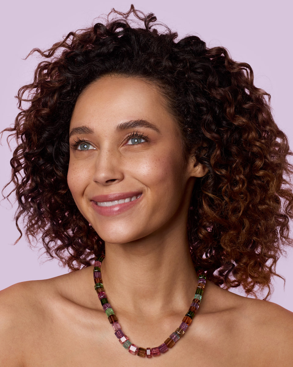 One of a Kind Hexagonal Beaded Candy Necklace - Irene Neuwirth
