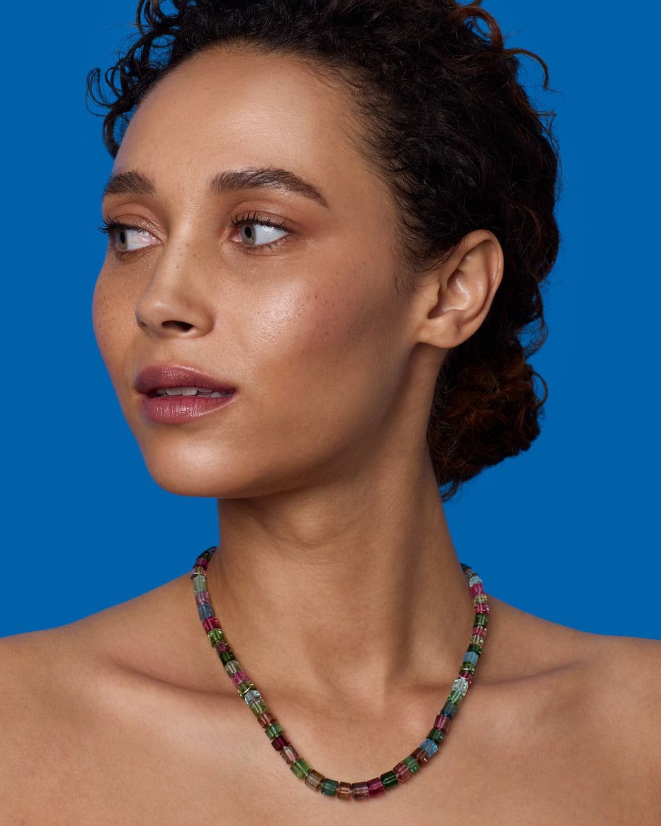 One of a Kind Hexagonal Beaded Candy Necklace - Irene Neuwirth