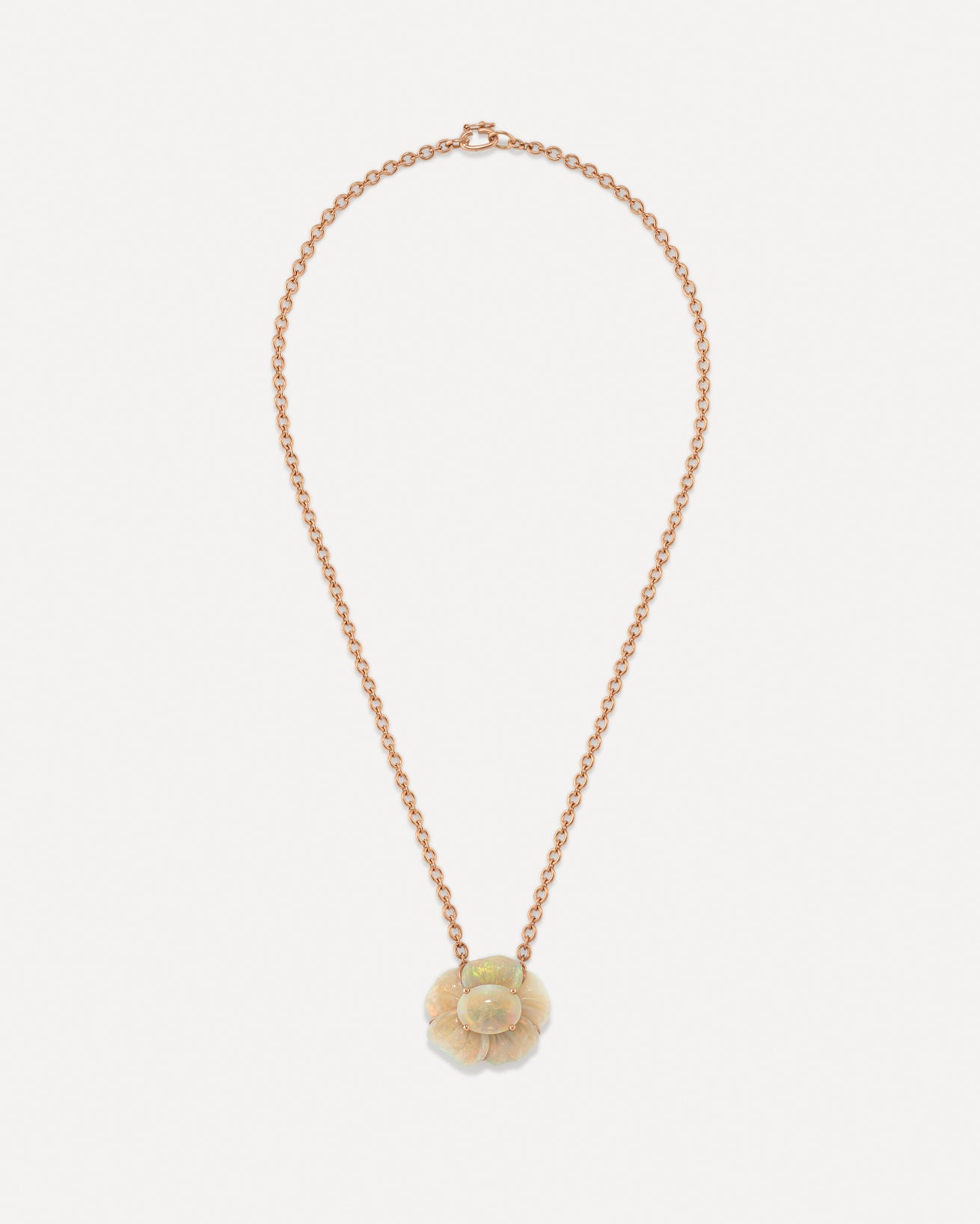 One of a Kind Opal Tropical Flower Necklace 18k Rose Gold – Irene