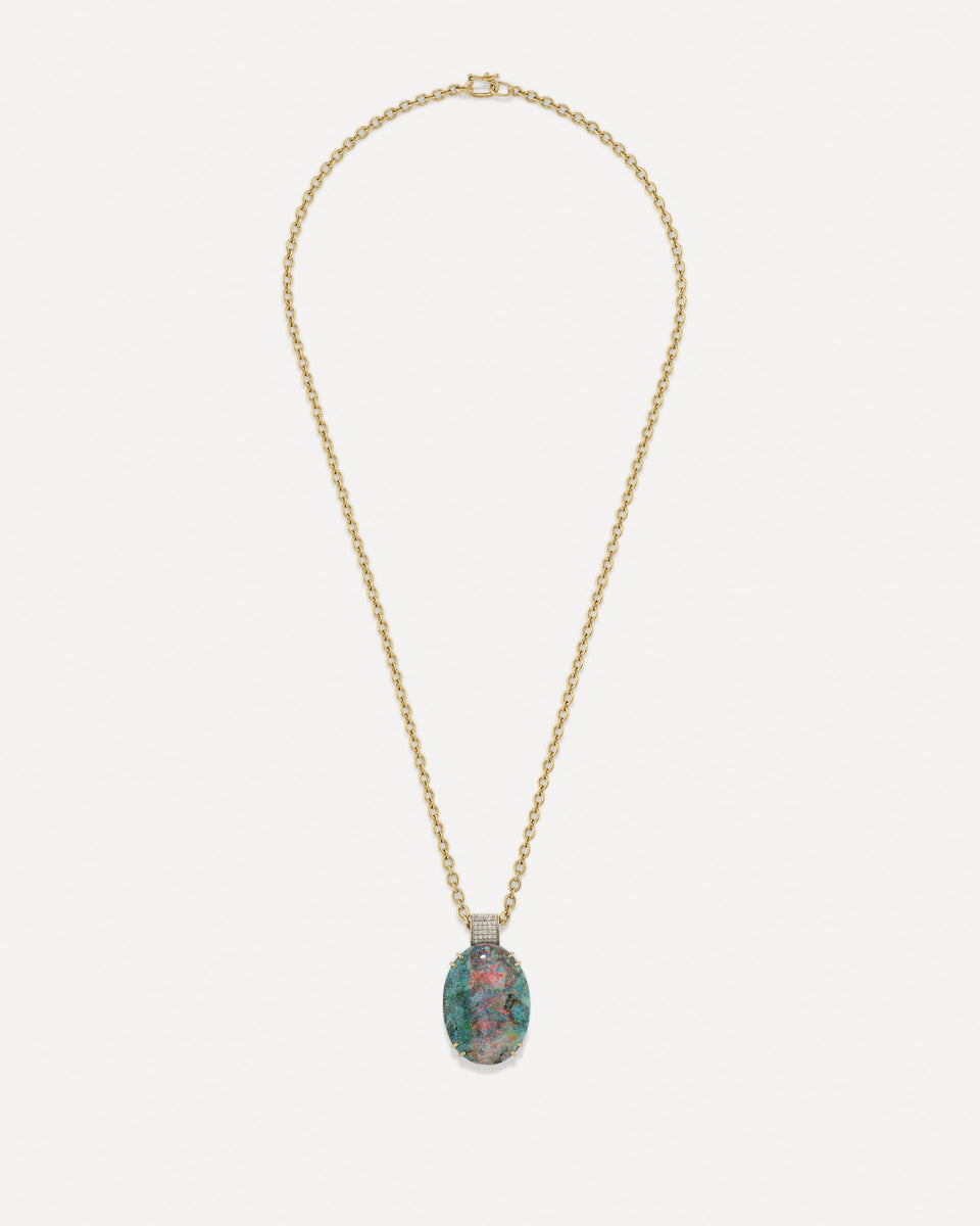 One of a Kind Heavy Pavé Bale Pendant Necklace - Irene Neuwirth