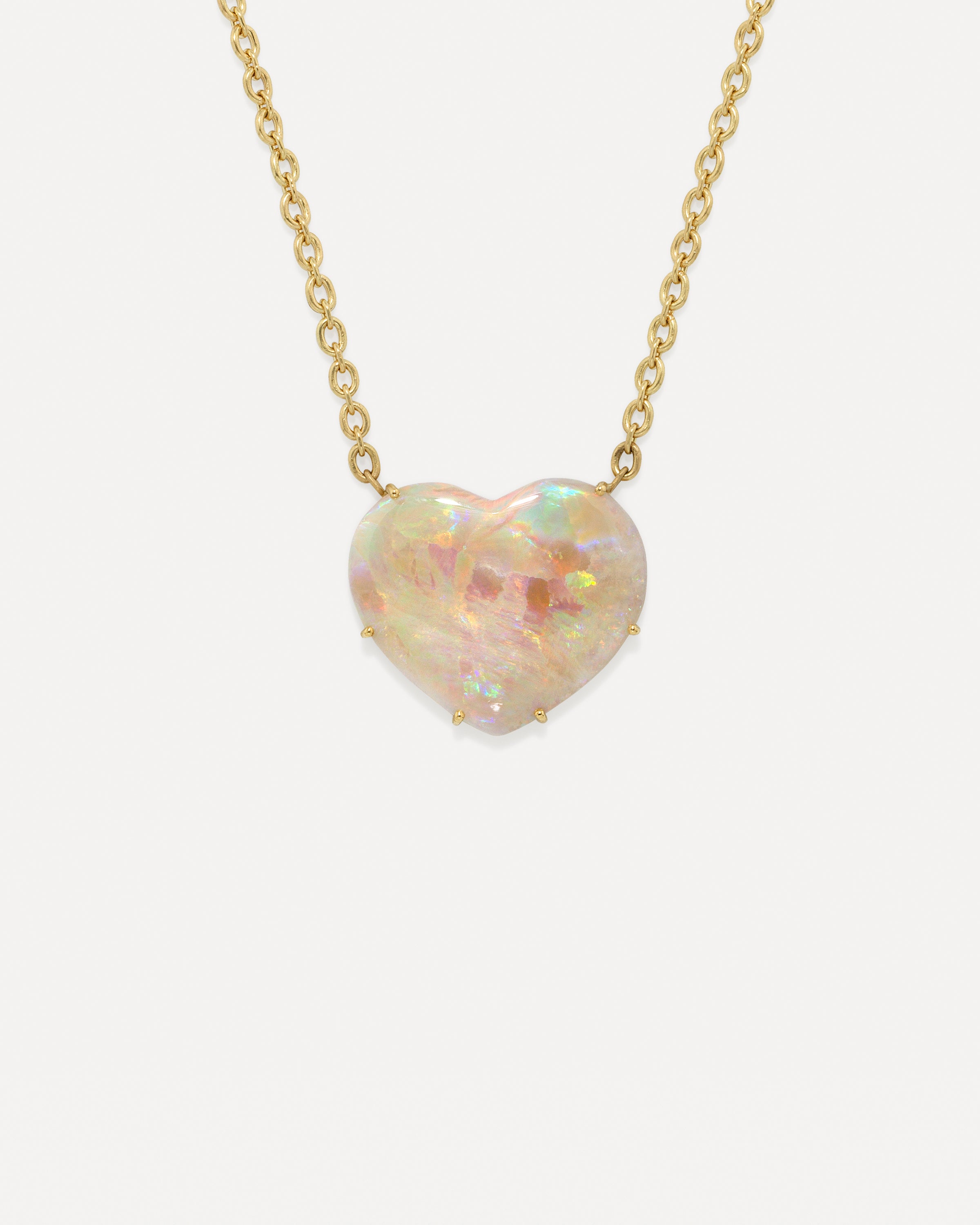 One of a Kind Opal Love Necklace 18K Yellow Gold – Irene Neuwirth