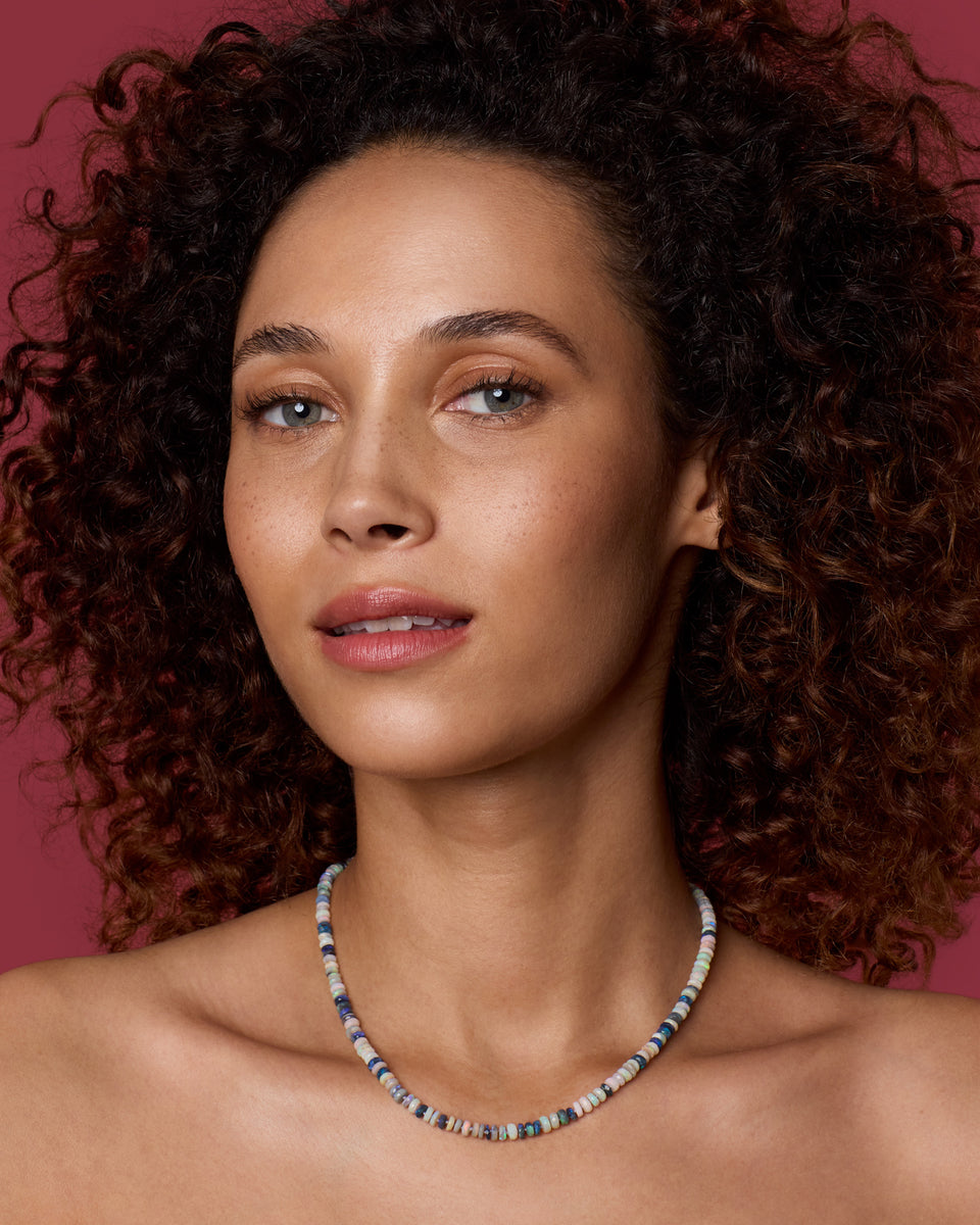 One of a Kind Faceted Beaded Candy Necklace - Irene Neuwirth