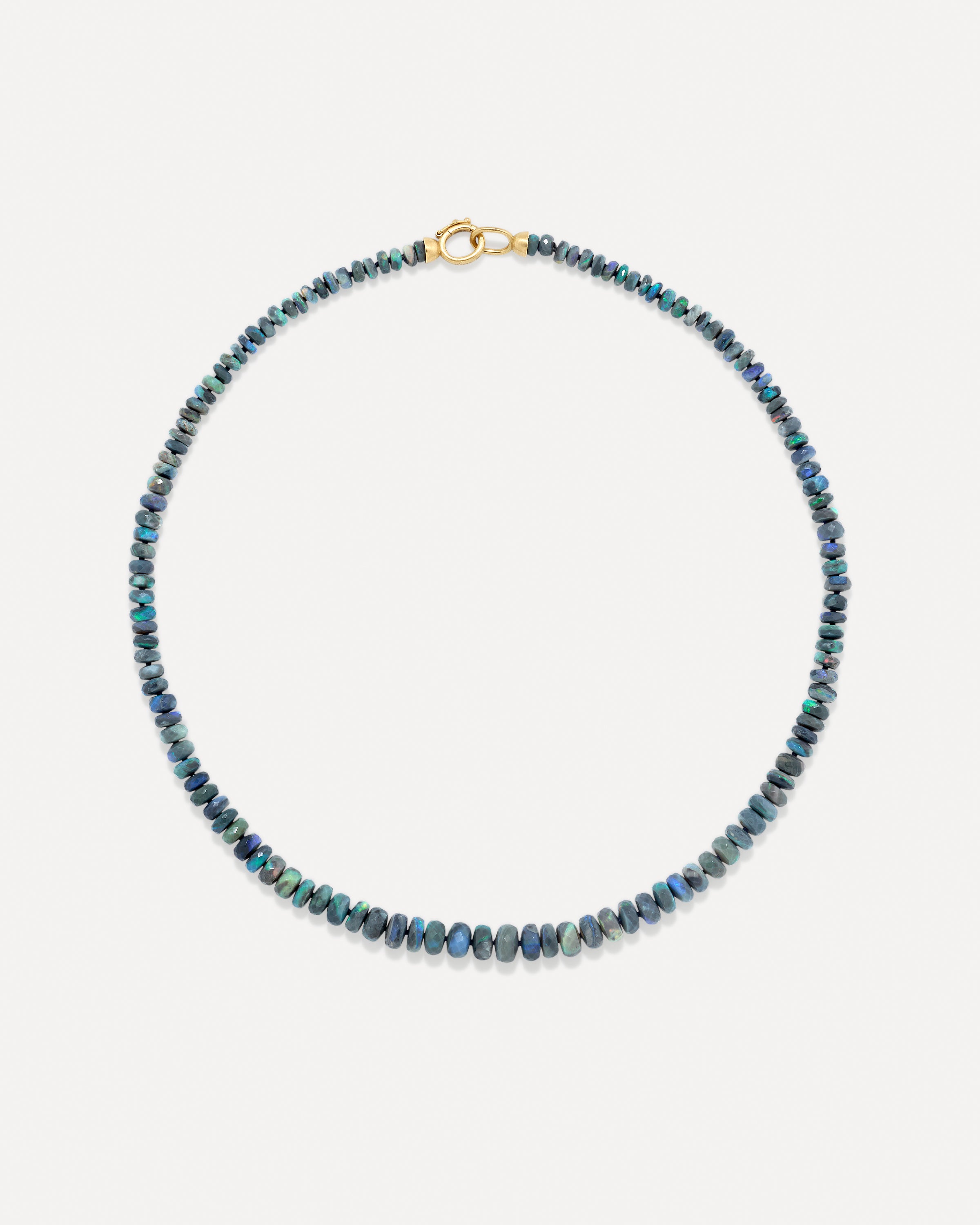 One of a Kind Faceted Opal Beaded Candy Necklace 18k Yellow Gold Irene Neuwirth