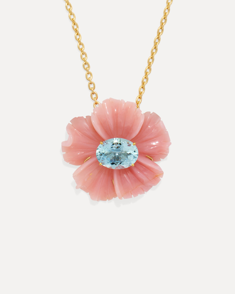 One of a Kind Tropical Flower Necklace - Irene Neuwirth