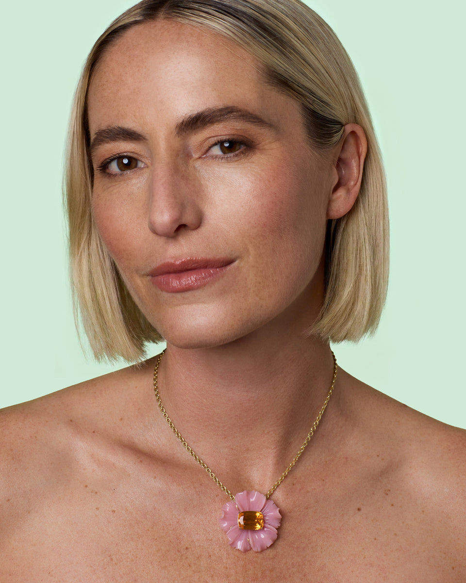 One of a Kind Tropical Flower Necklace