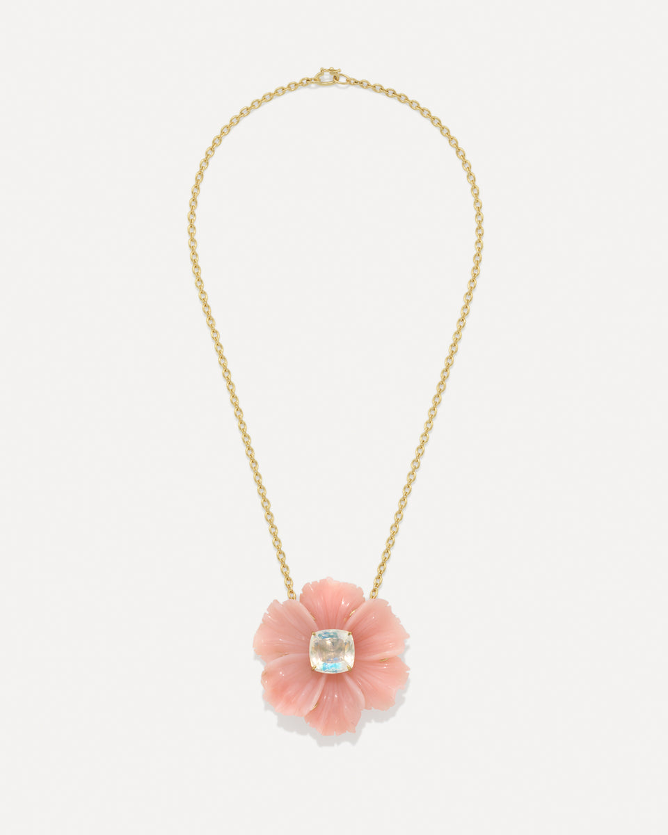 One of a Kind Tropical Flower Necklace - Irene Neuwirth