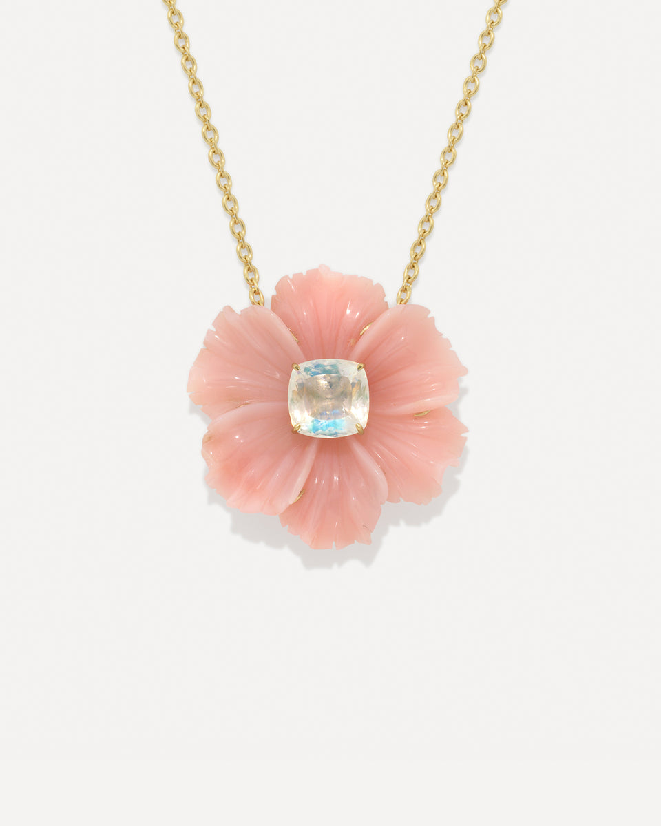 One of a Kind Tropical Flower Necklace - Irene Neuwirth