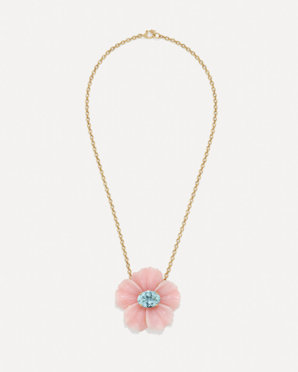 One of a Kind Tropical Flower Necklace - Irene Neuwirth