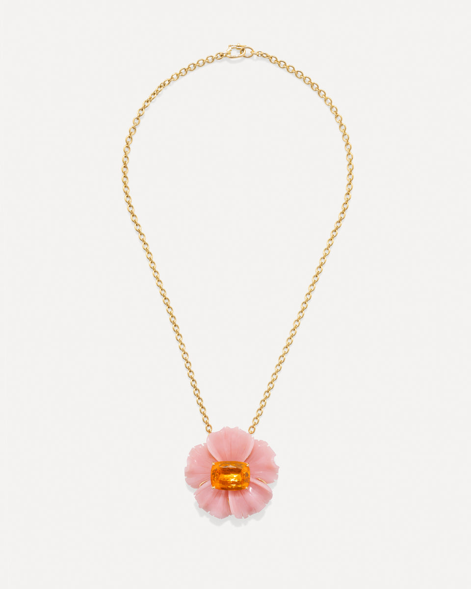 One of a Kind Tropical Flower Necklace