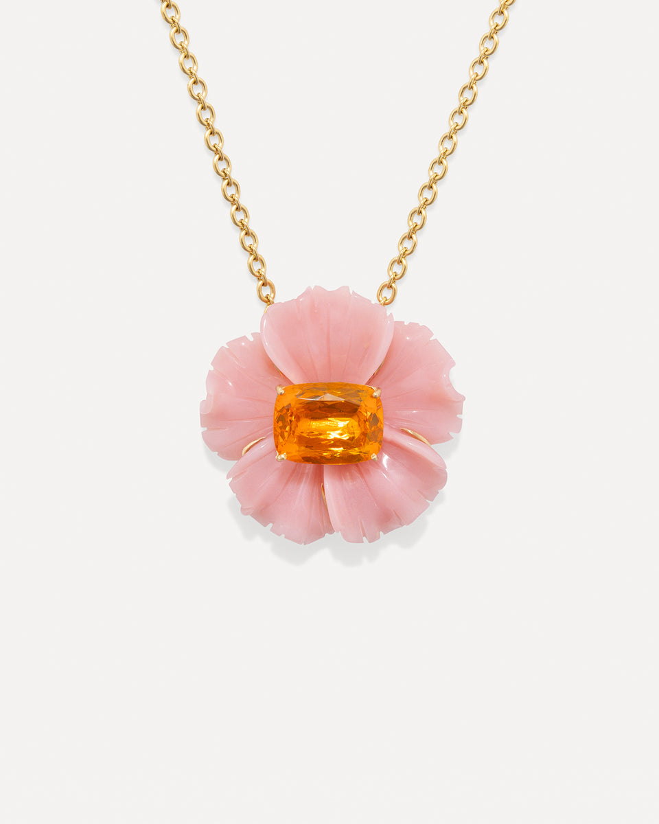 One of a Kind Tropical Flower Necklace