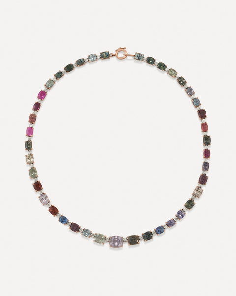 One of a Kind Gemmy Gem Diamond Link Necklace - Irene Neuwirth