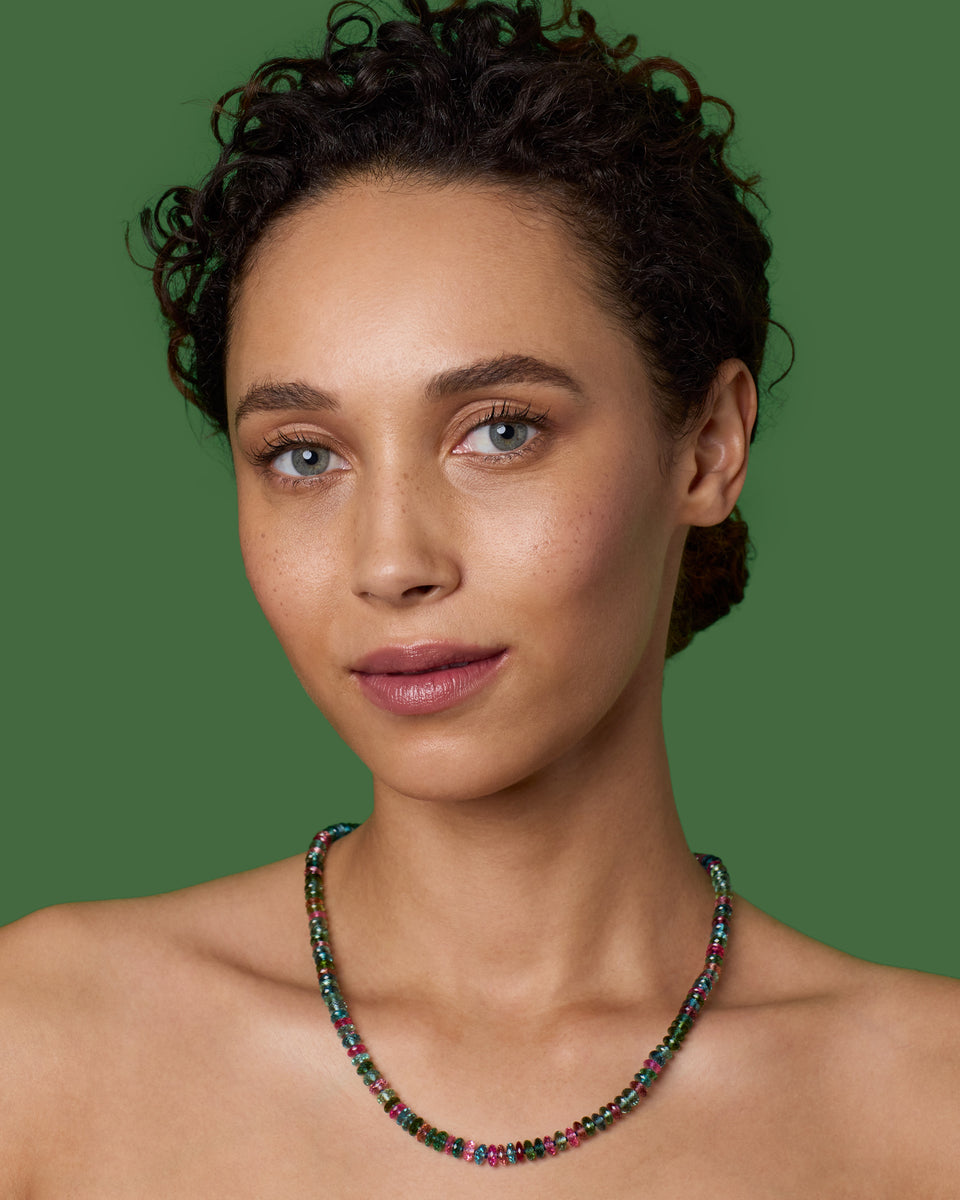 One of a Kind Faceted Beaded Candy Necklace - Irene Neuwirth