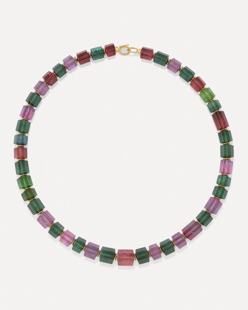 Slate Braided Wire Necklace w/ Iridescent Beads – Lynne Goldman Elements