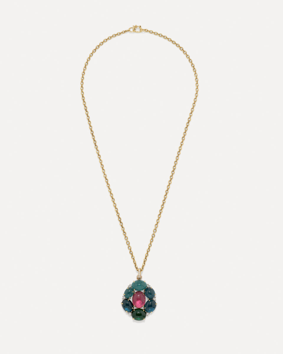 One of a Kind Pavé Gemmy Gem Diamond Floret Necklace - Irene Neuwirth