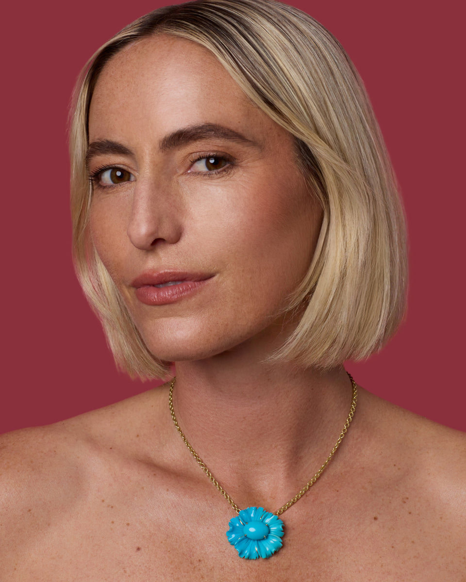 One of a Kind Tropical Flower Necklace