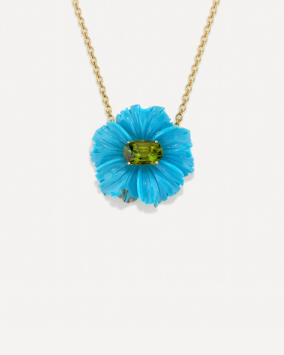 One of a Kind Tropical Flower Necklace - Irene Neuwirth