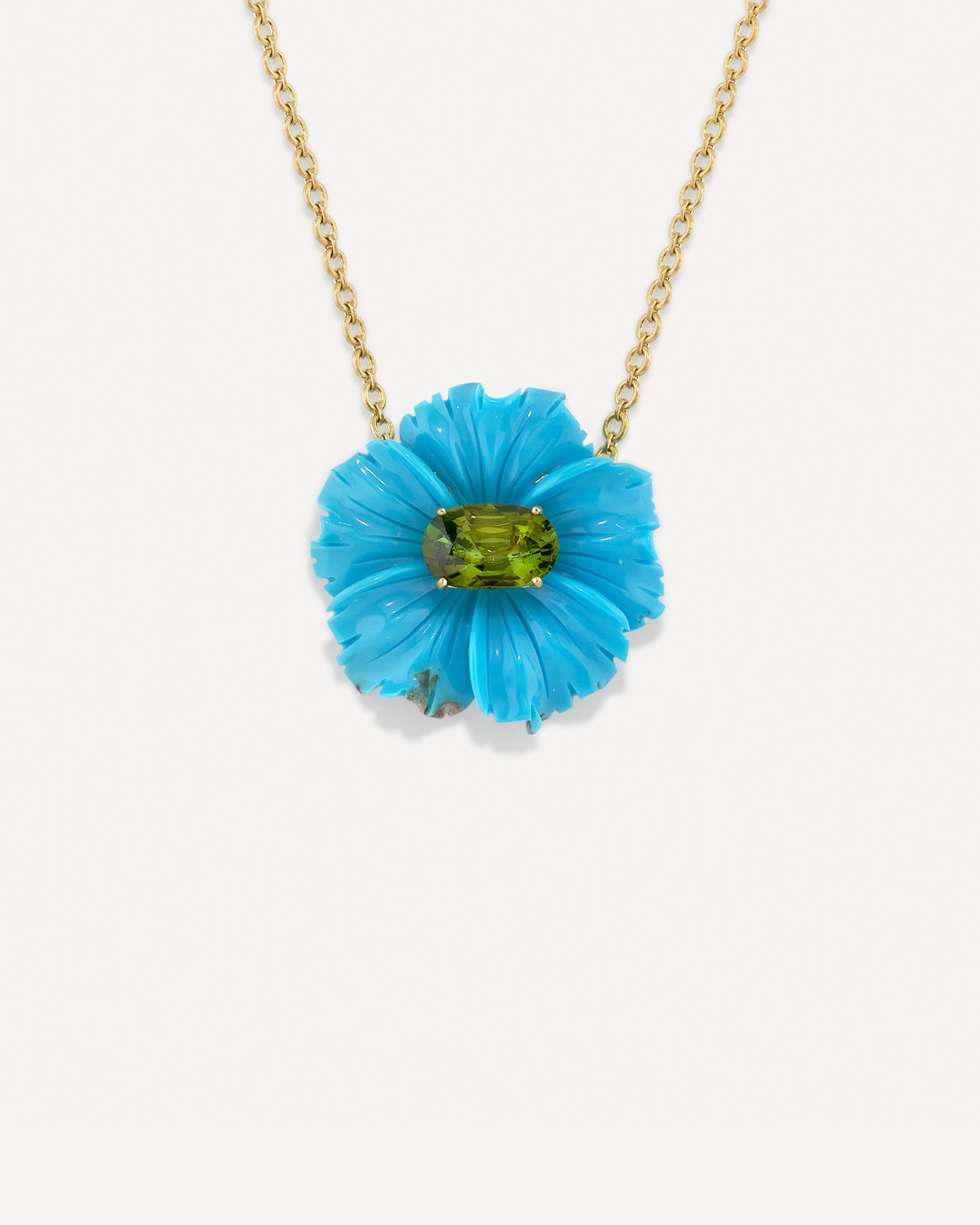 Marion Godart Large Turquoise Flower Necklace | Mustahöyhen Online Boutique