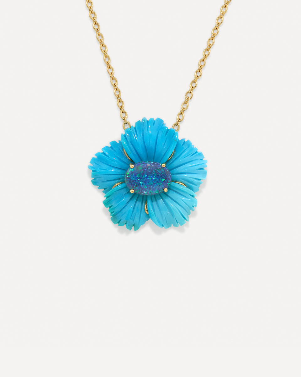 One of a Kind Tropical Flower Necklace - Irene Neuwirth