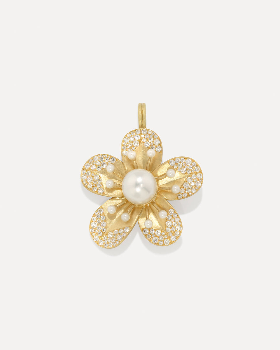 Large Pavé Golden Blossom Lucky Charm