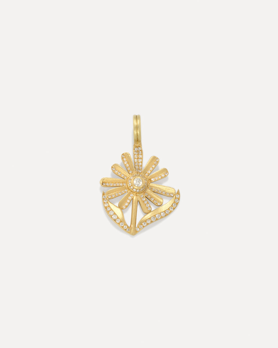 Pavé Golden Blossom Daisy Detachable Bale Charm - Irene Neuwirth