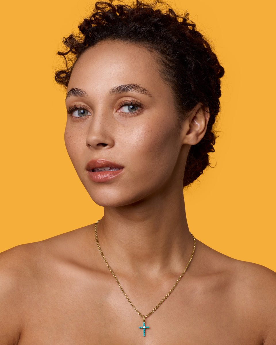 Diamond Immaculate Cross Charm - Irene Neuwirth