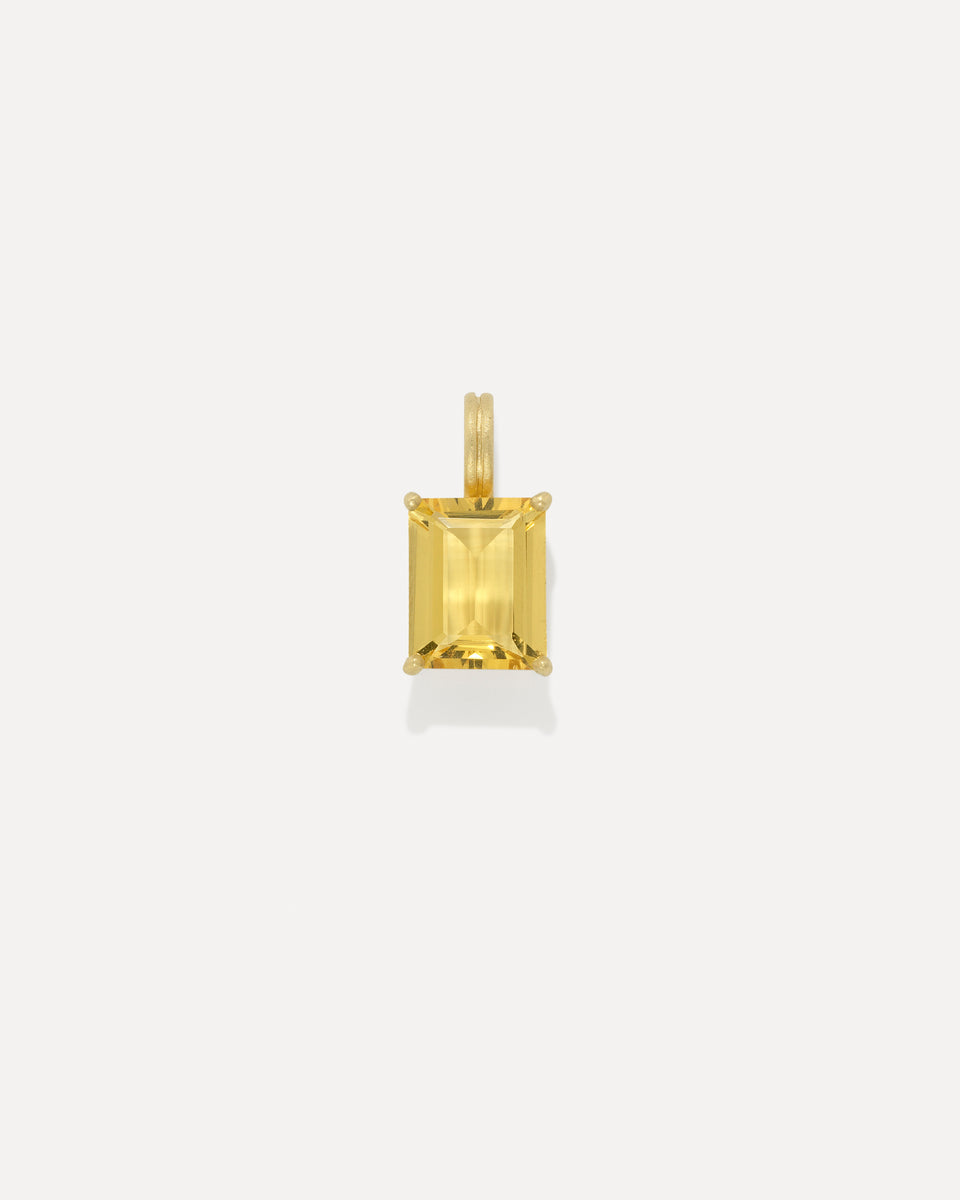 One of a Kind Gem Drop Emerald-Cut Detachable Bale Charm - Irene Neuwirth