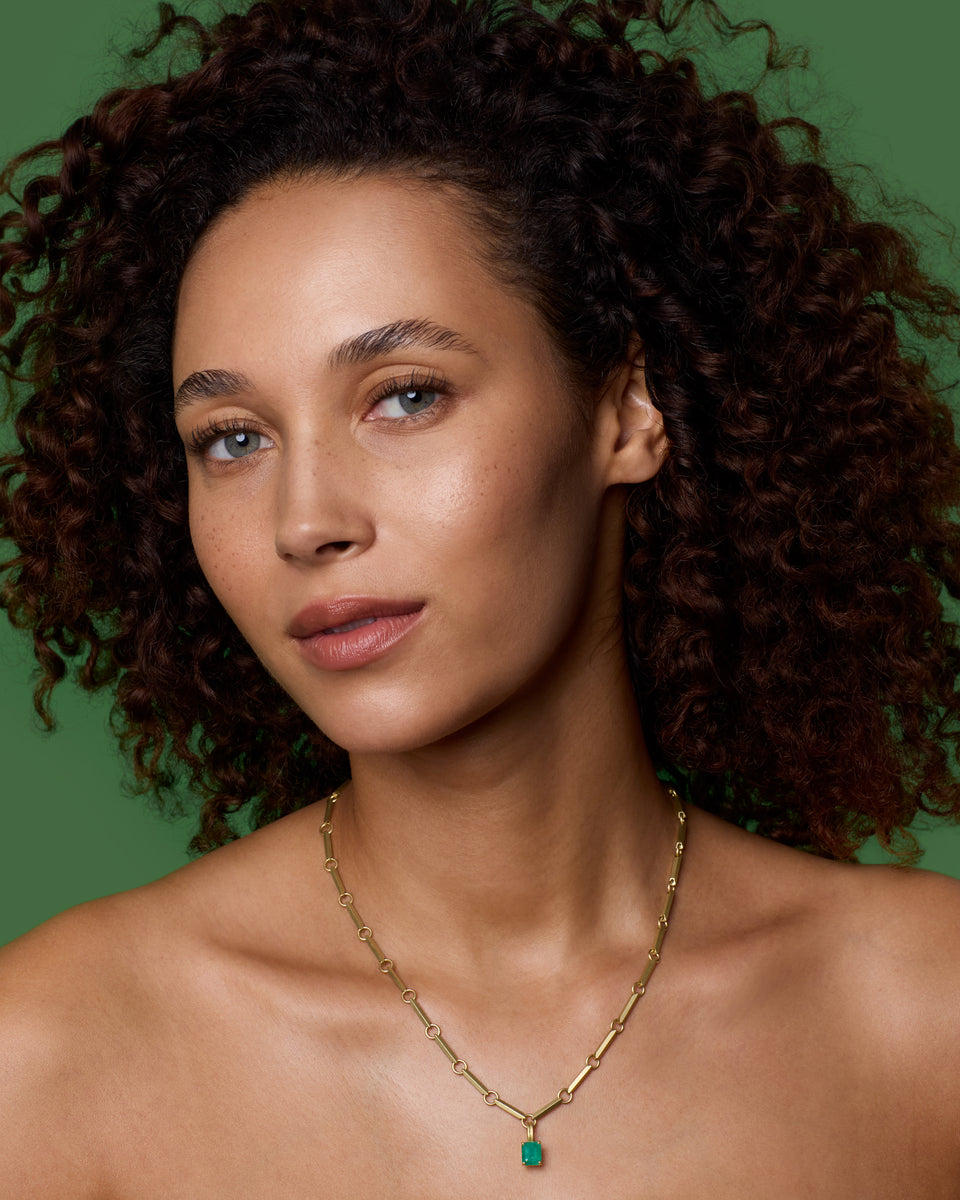 One of a Kind Gem Drop Emerald-Cut Detachable Bale Charm - Irene Neuwirth