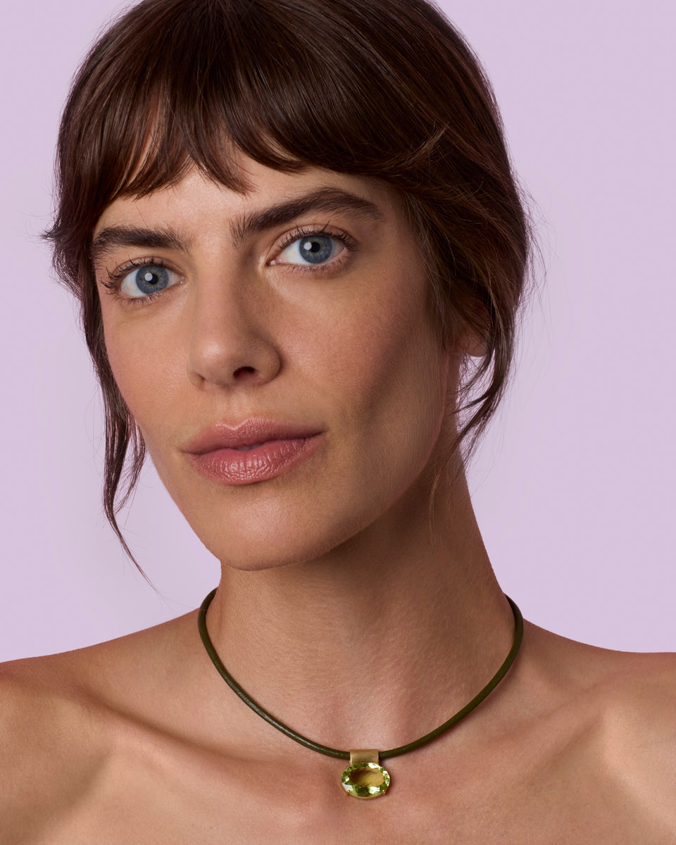 One of a Kind Fruit Leather Choker - Irene Neuwirth