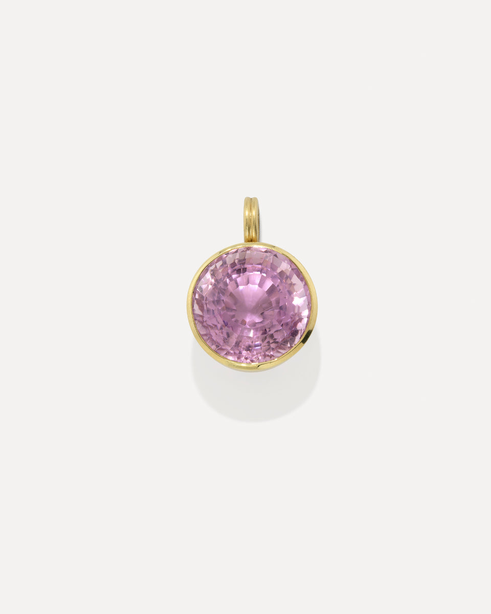 One of a Kind Gem Drop Round Bezel Detachable Bale Charm - Irene Neuwirth
