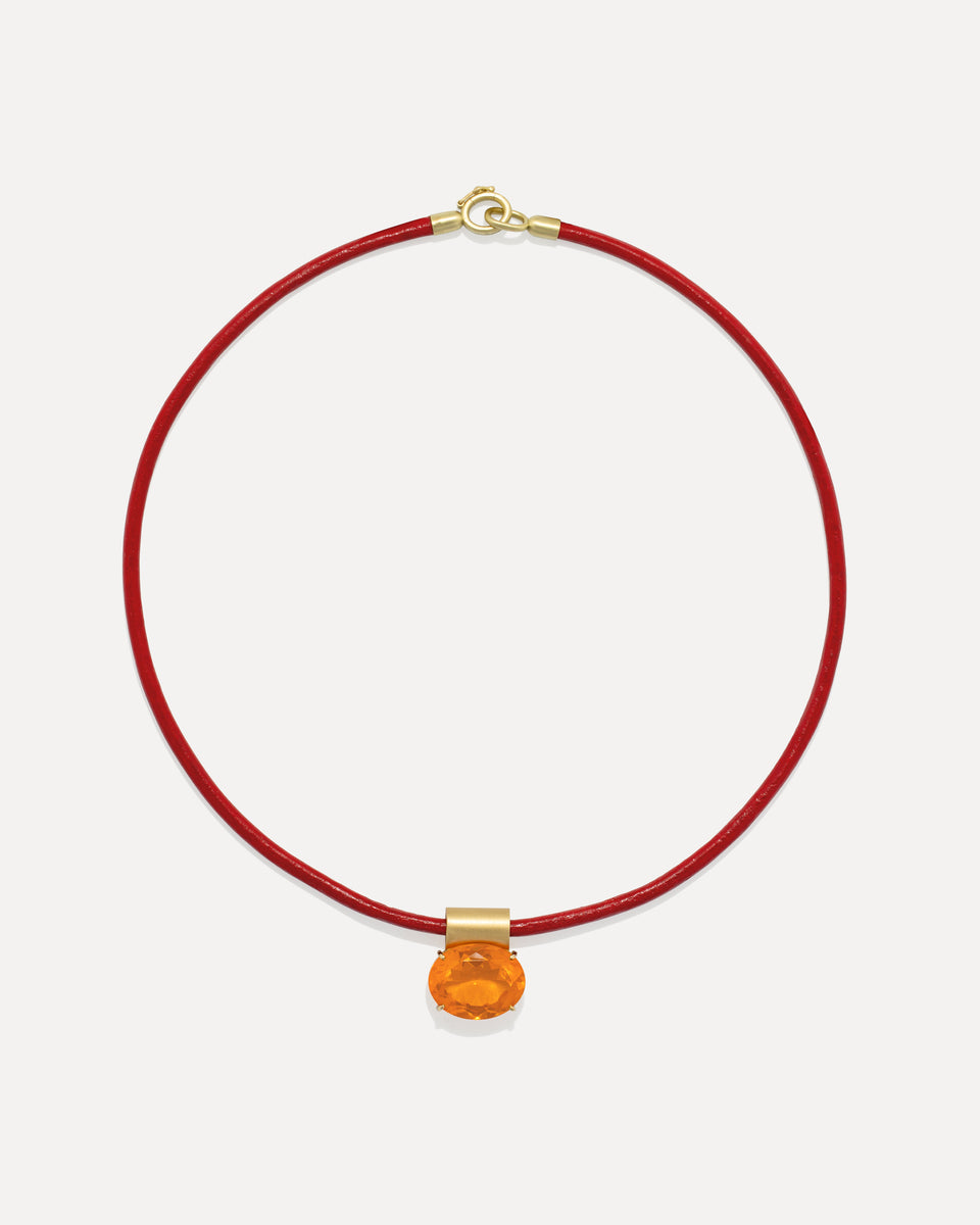 One of a Kind Fruit Leather Choker - Irene Neuwirth