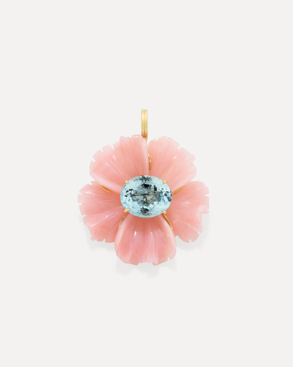 One of a Kind Tropical Flower Fruit Leather Necklace - Irene Neuwirth