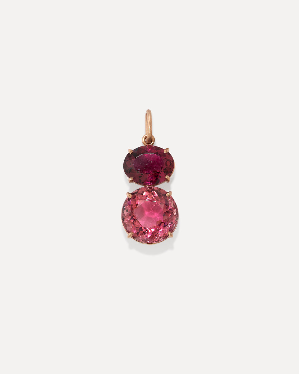 One of a Kind Gemmy Gem Double Stone Drop Charm - Irene Neuwirth