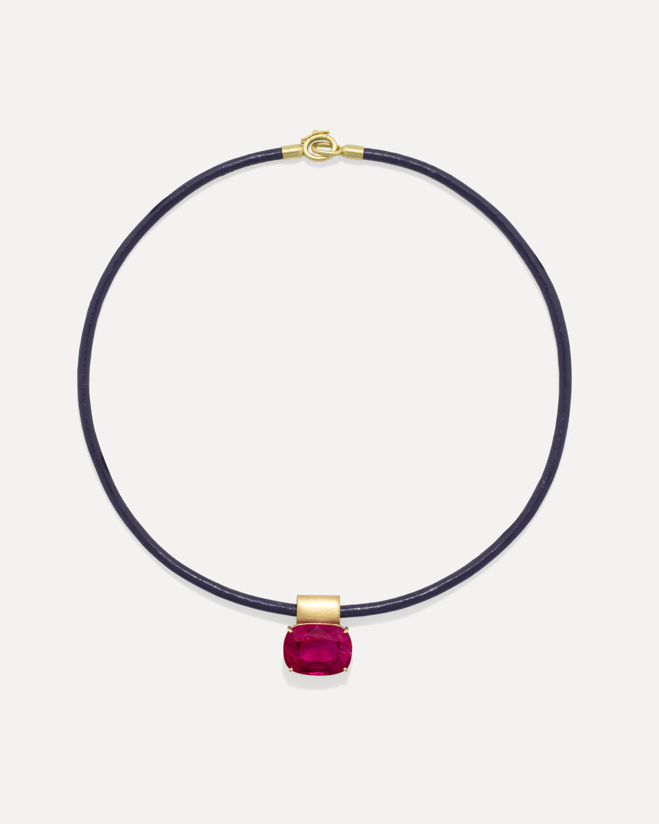 One of a Kind Fruit Leather Choker - Irene Neuwirth