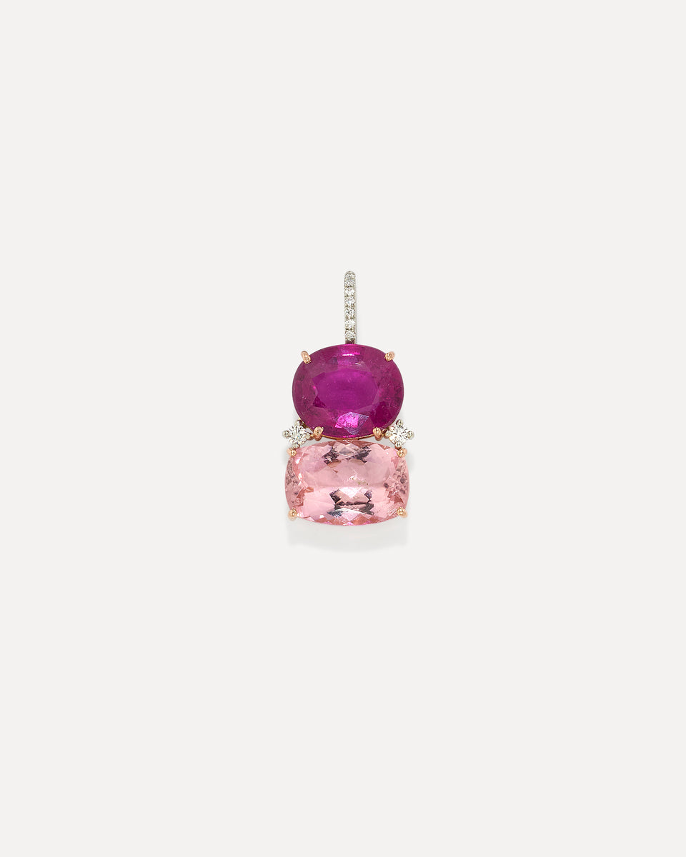 One of a Kind Diamond Gemmy Gem Double Stone Drop Charm - Irene Neuwirth