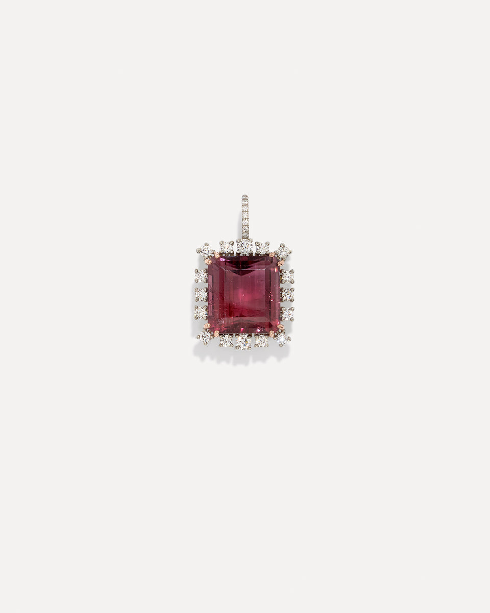 One of a Kind Diamond Emerald- Cut Charm - Irene Neuwirth