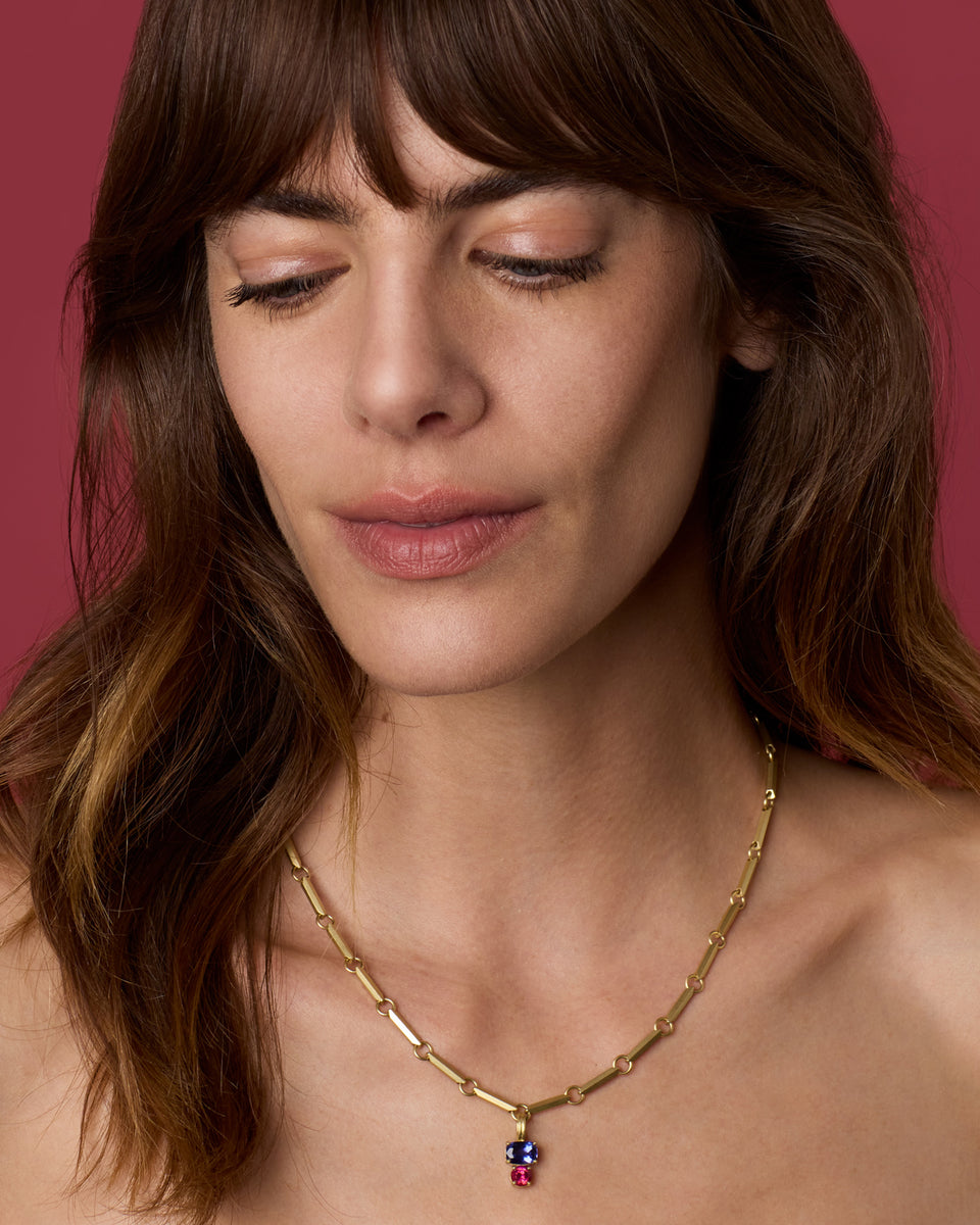 One of a Kind Gemmy Gem Double Stone Lucky Charm - Irene Neuwirth