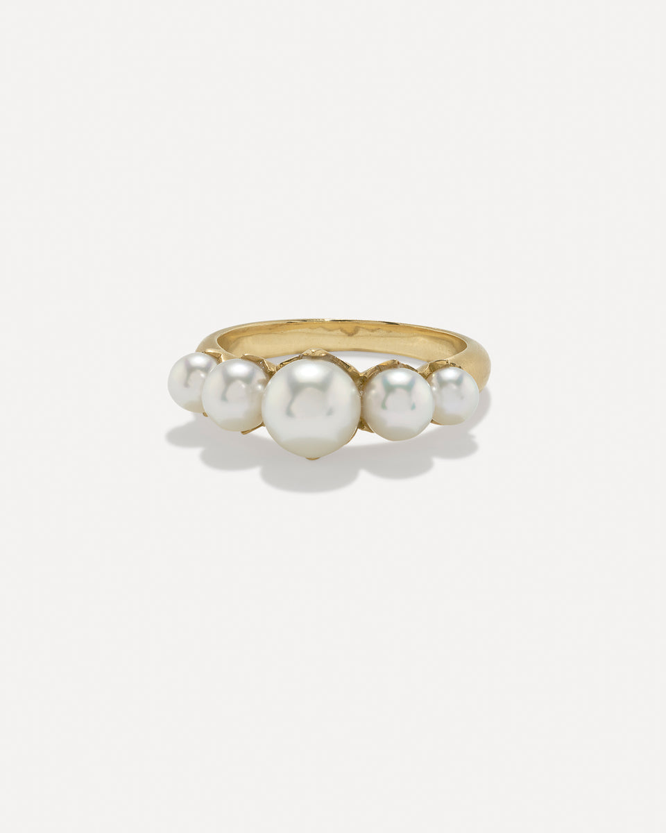 Pearl Blossom Mixed Five Stone Ring - Irene Neuwirth