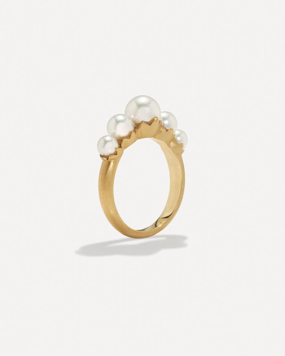 Pearl Blossom Mixed Five Stone Ring - Irene Neuwirth