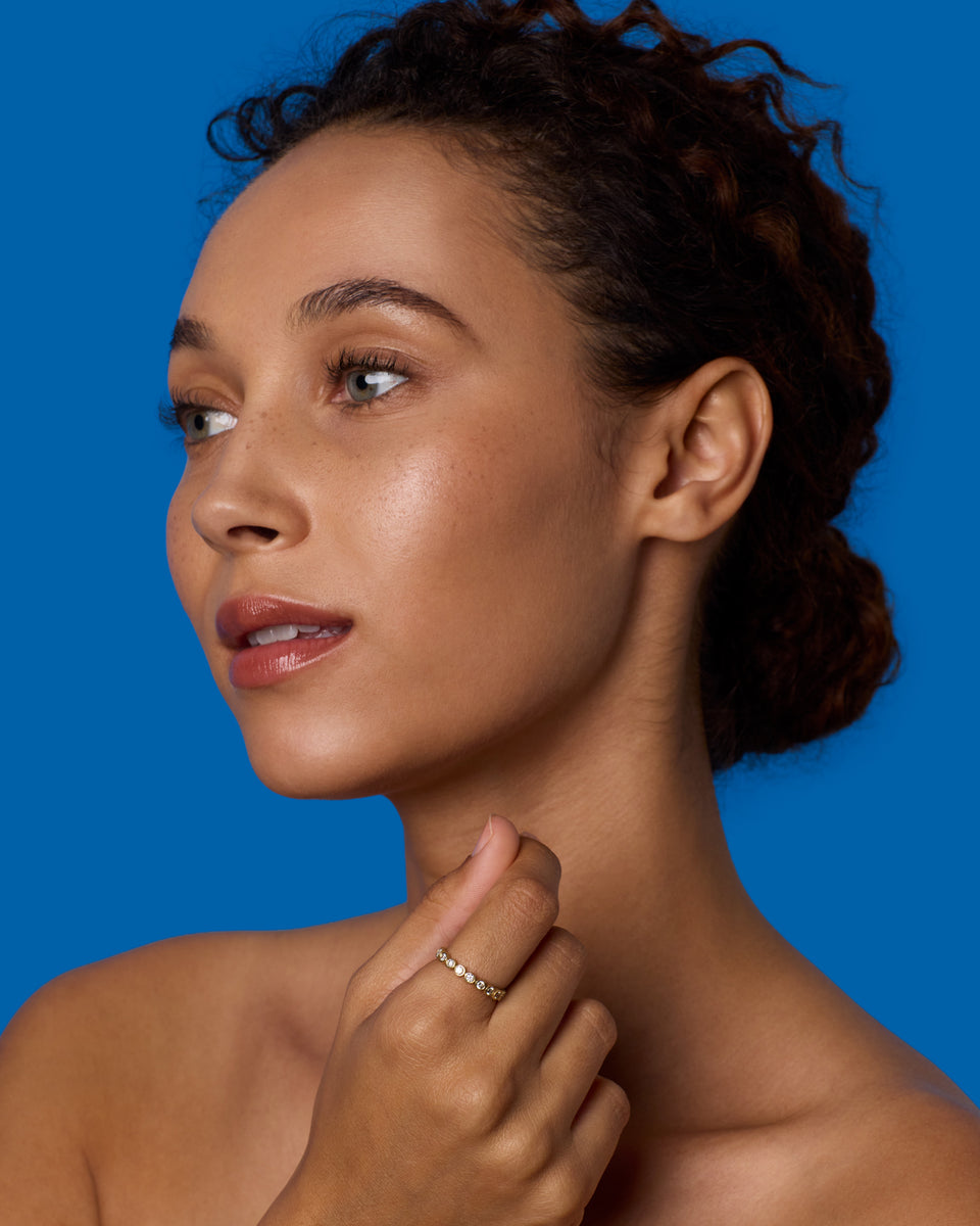 Petite Diamond Eternity Band Bezel Ring