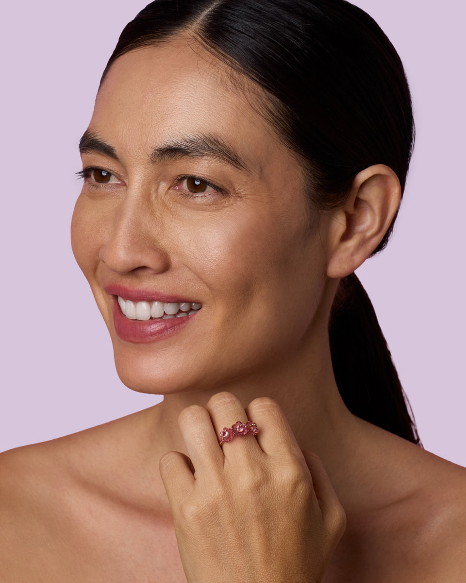 Petite Tropical Flower Ring 18k Gold – Irene Neuwirth