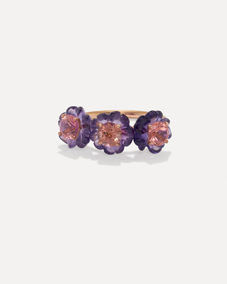 One of a Kind Petite Tropical Flower Ring - Irene Neuwirth